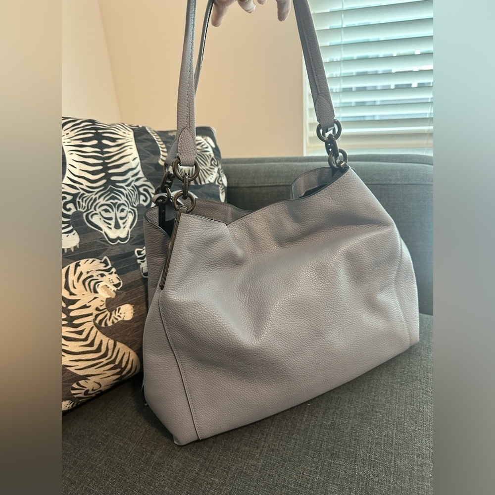 COACH Leather Edie Shoulder Bag - EUC - Light Blue